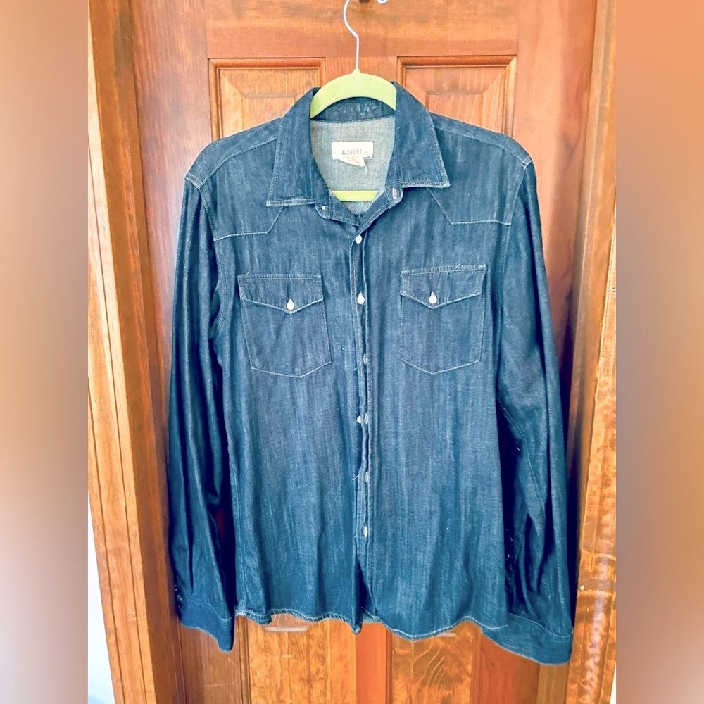 Casual denim button down